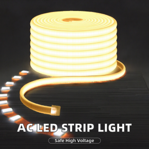 220V COB LED Strip Light 288LEDs/m IP67 Waterproof Plug and Play Flexible