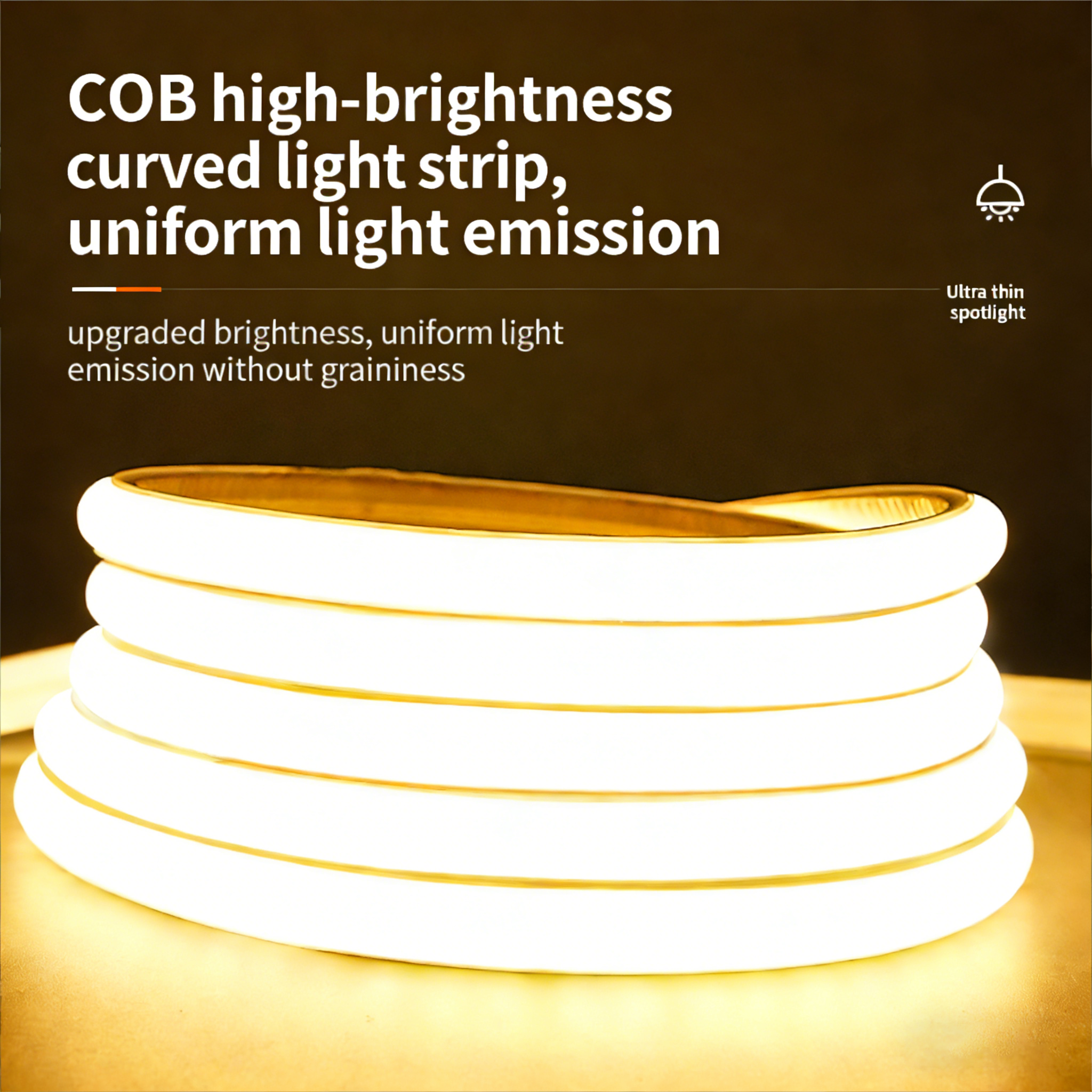 AC 220V COB LED Strip Light 240LEDs/m IP65 Smart Dimmable APP Control PVC